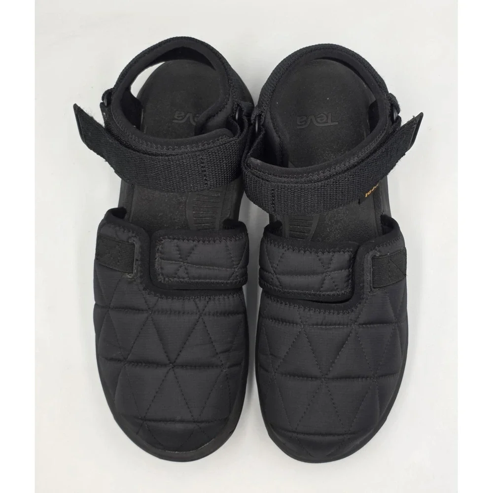 Teva Hurricane Hybrid Moc Sandals Mens 10 Black Quilted Ripstop Trail